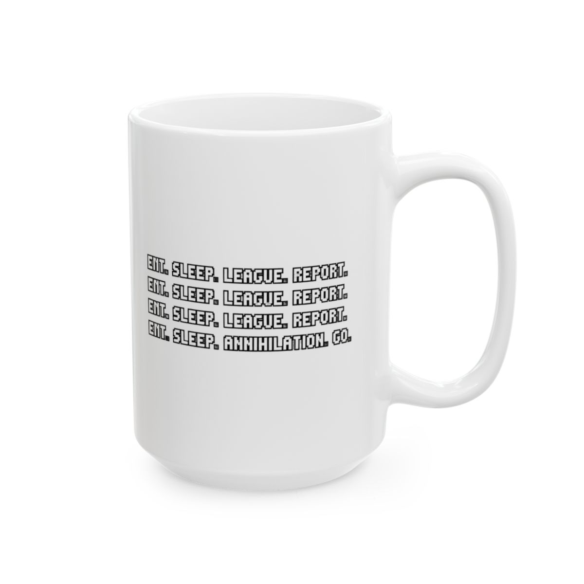 League of Legends Eat Sleep League Repeat Mug - Gamer Lifestyle Coffee Cup