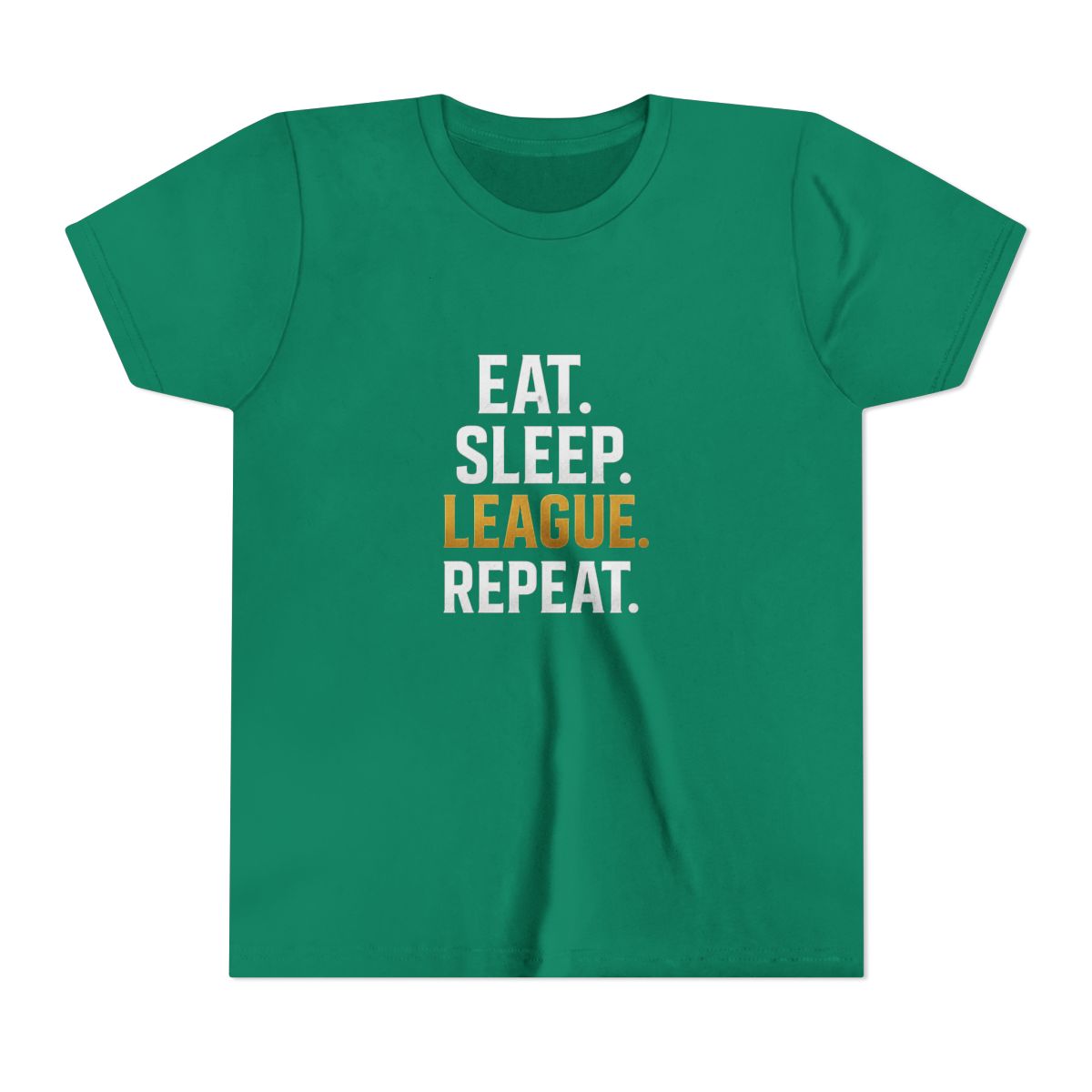 Eat Sleep League Repeat LoL Kids T Shirt - Gamer Life Minimalist Design